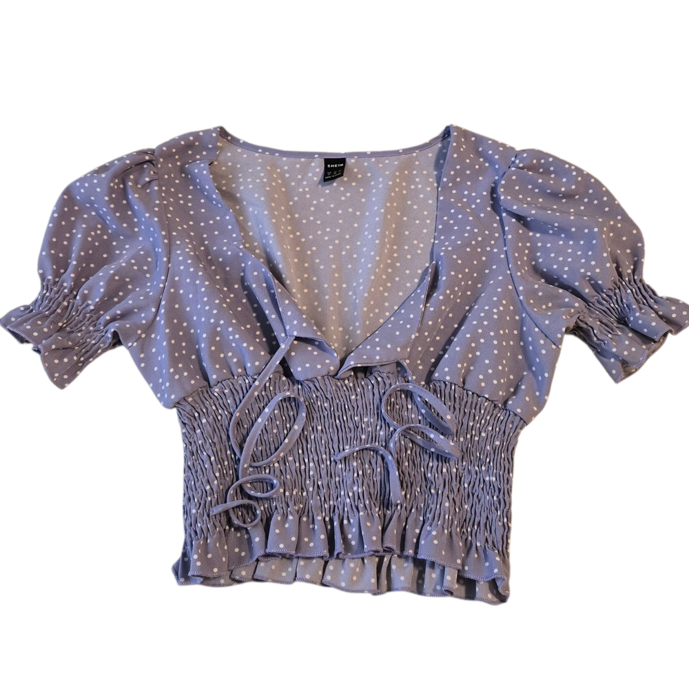 3 for $5 Shein Polka Dot Smocked Top Medium